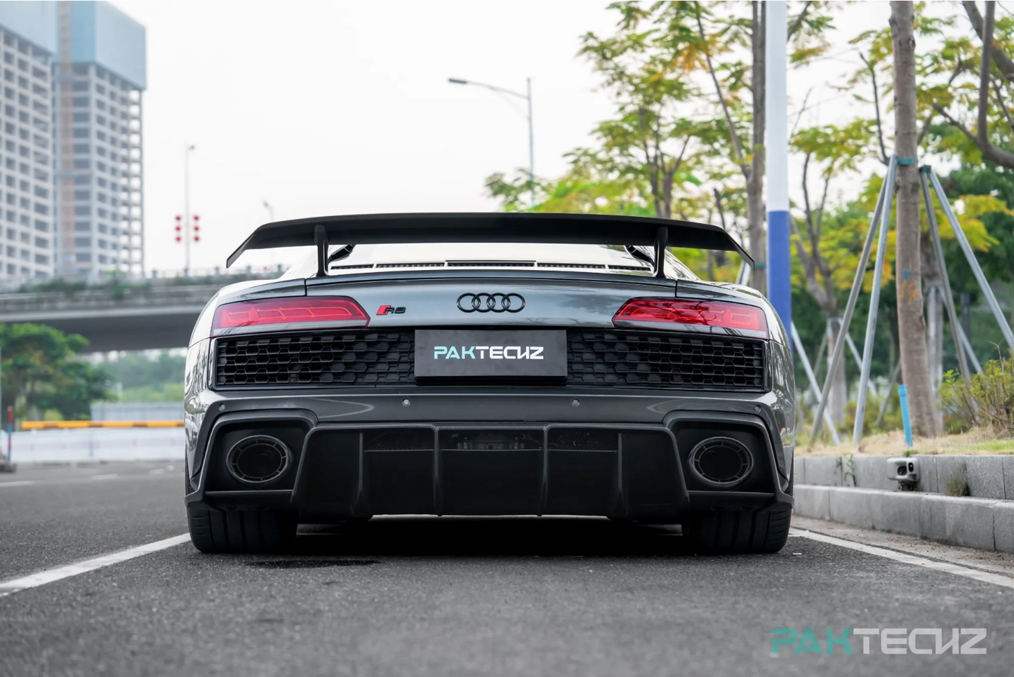 PAKTECHZ - AUDI R8 DRY CARBON FIBRE REAR SPOILER