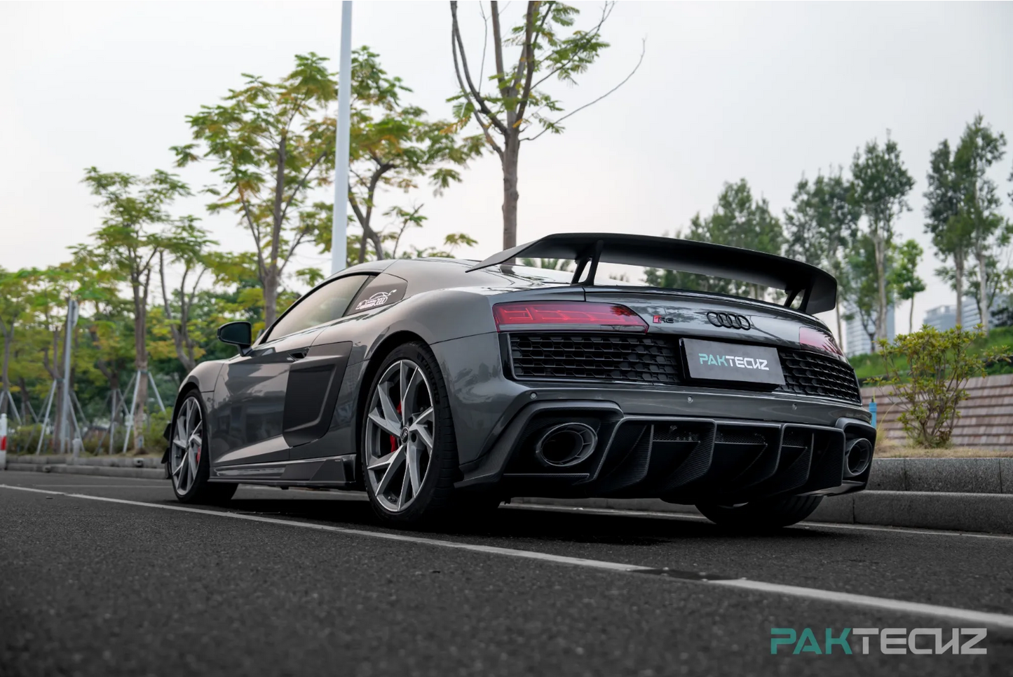 PAKTECHZ - AUDI R8 DRY CARBON FIBRE REAR SPOILER