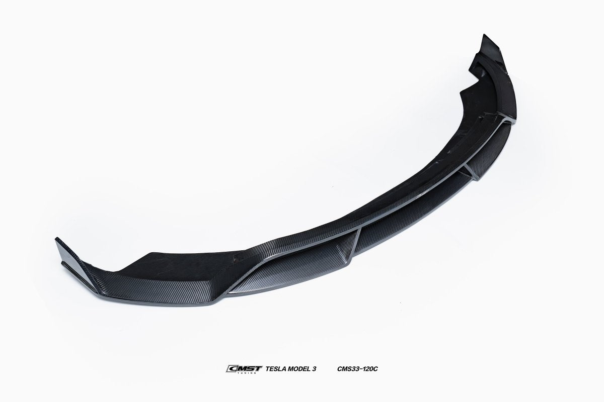 CMST - TESLA MODEL 3 CARBON FIBRE FRONT LIP SPLITTER V1