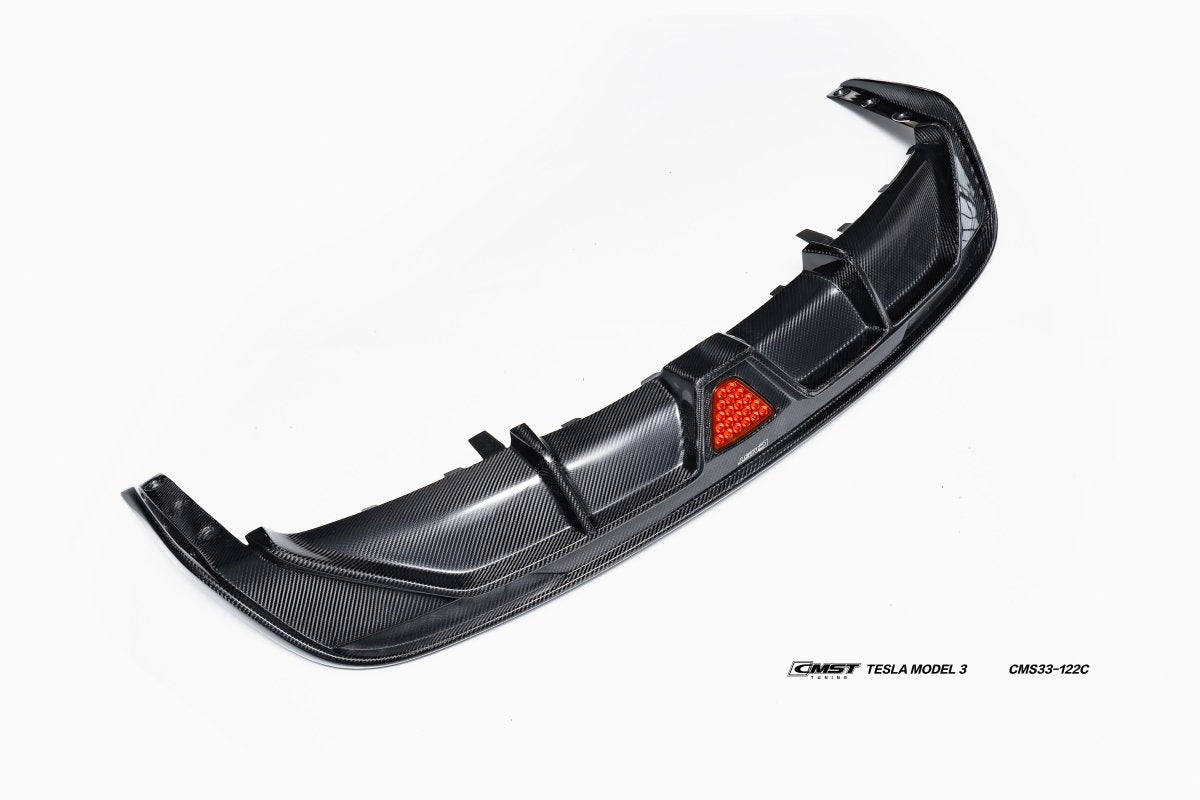 CMST - TESLA MODEL 3 CARBON FIBRE REAR DIFFUSER & CANARDS