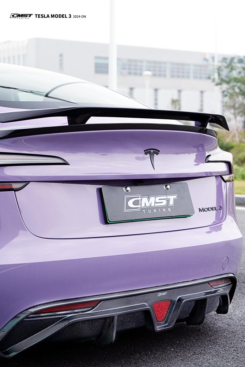 CMST - TESLA MODEL 3 CARBON FIBRE REAR DIFFUSER & CANARDS