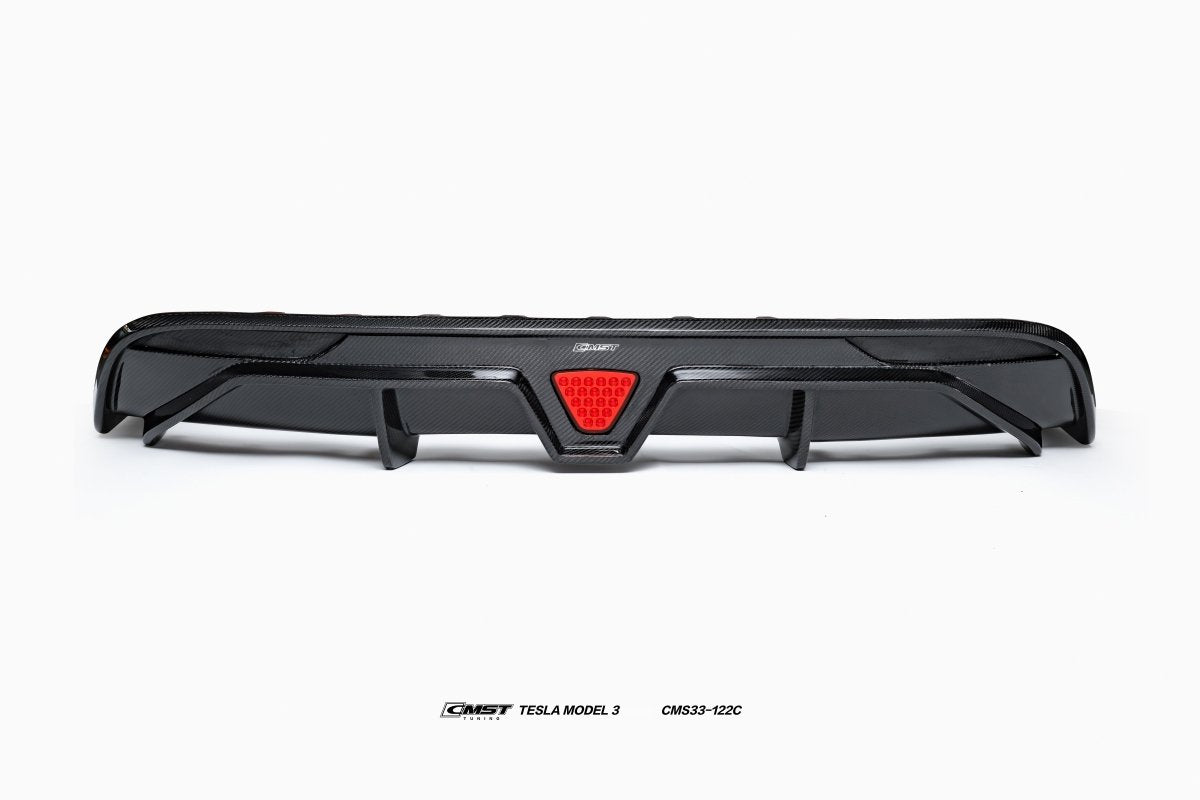 CMST - TESLA MODEL 3 CARBON FIBRE REAR DIFFUSER & CANARDS