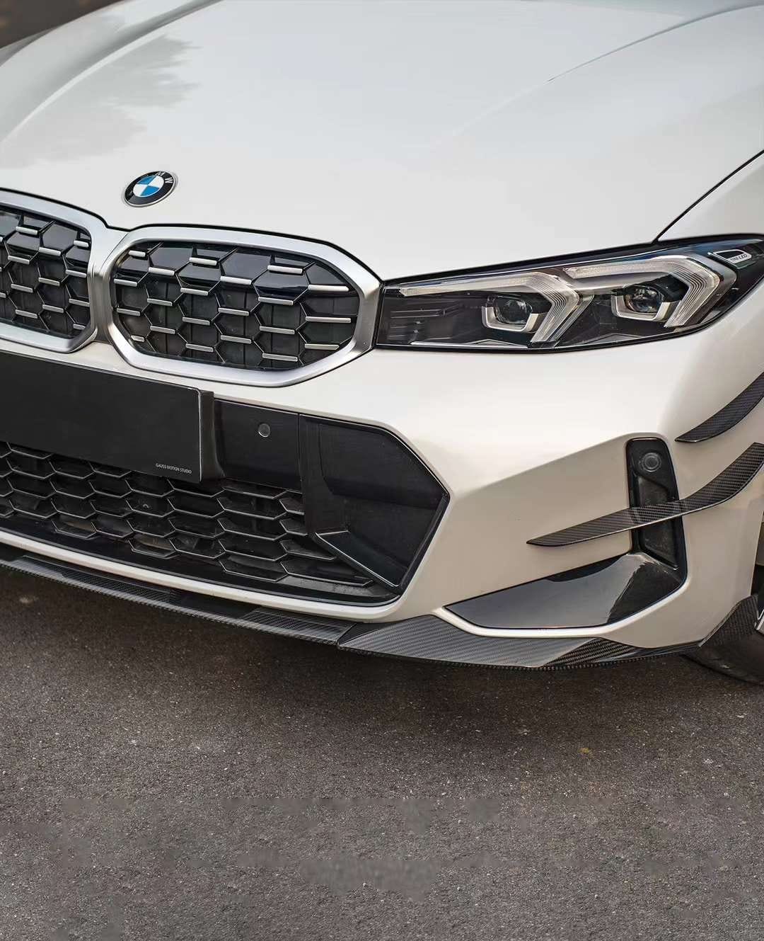 ACHEN CYBE - BMW 3 SERIES G20 LCI DRY CARBON FIBRE FRONT LIP SPLITTER - Aero Carbon UK