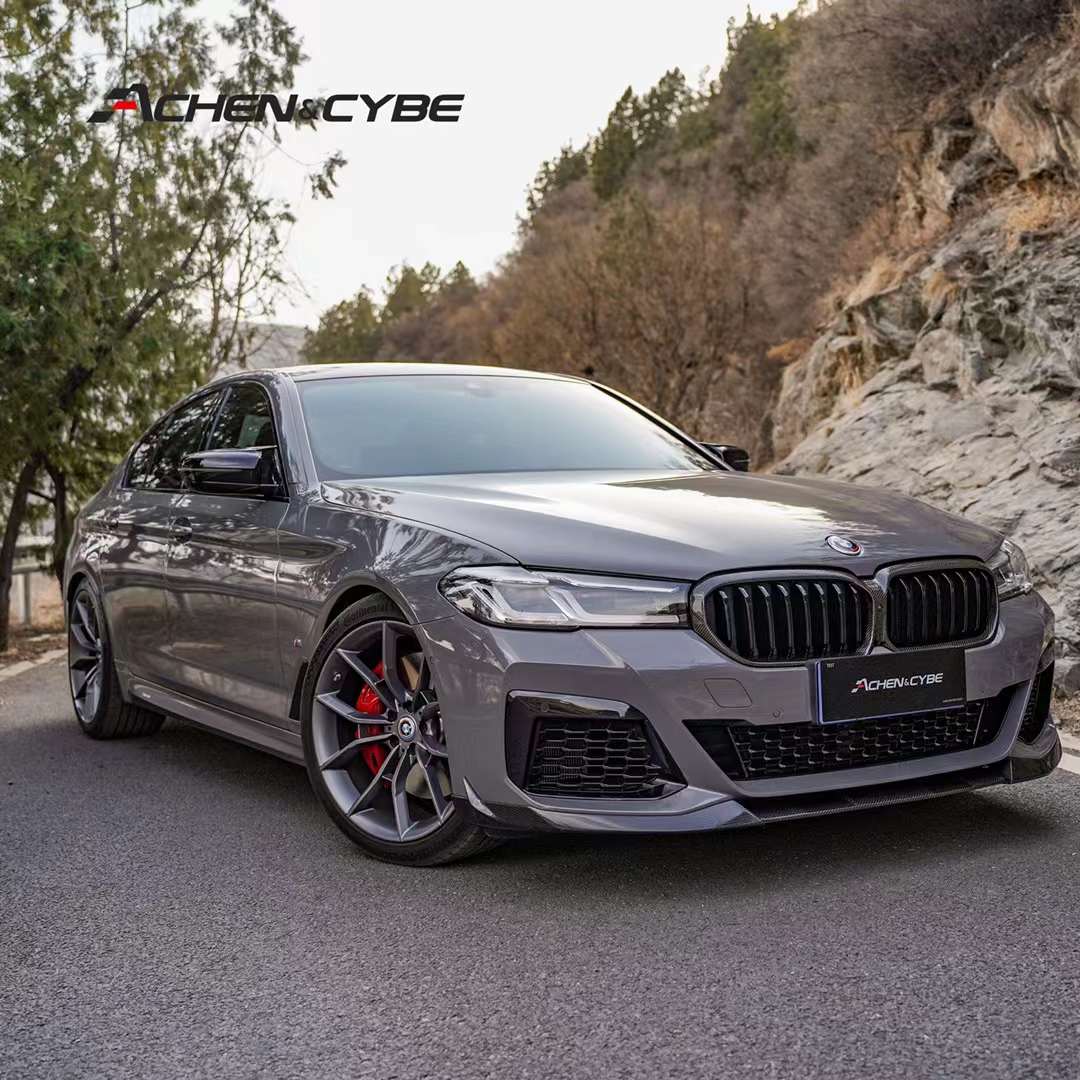 ACHEN CYBE - BMW 5 SERIES G30 LCI CARBON FIBRE FRONT LIP - Aero Carbon UK