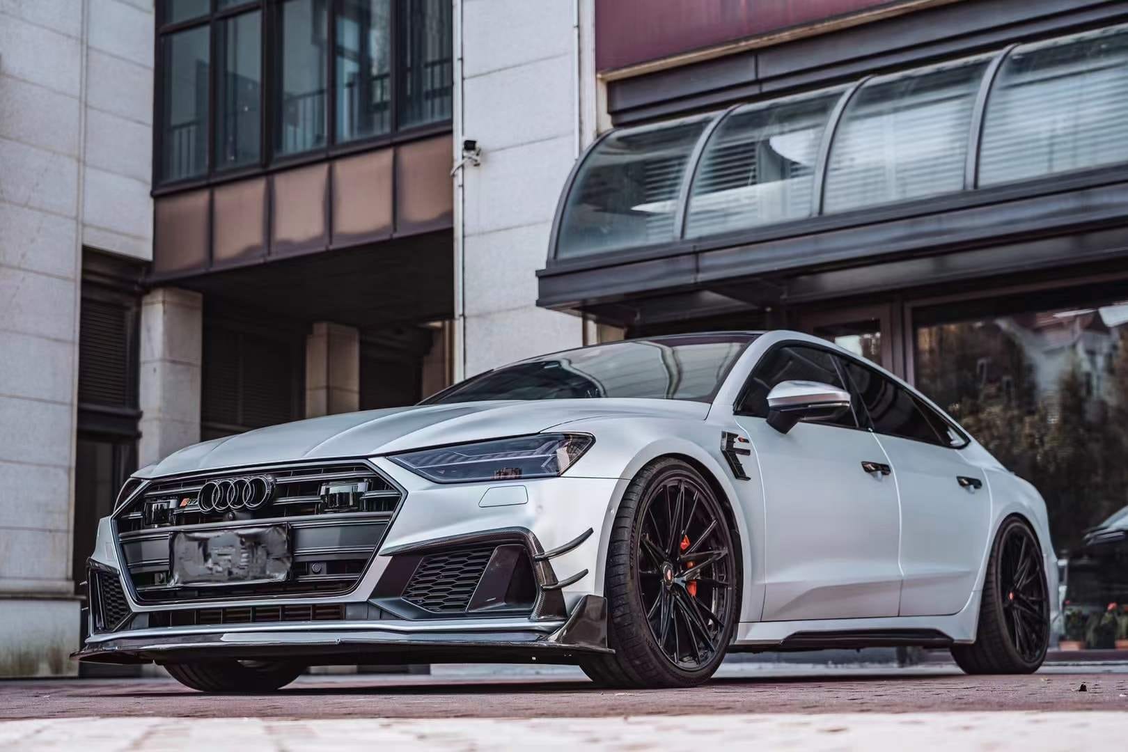 AERO CARBON - AUDI A7 / S7 C8 2018+ CARBON FIBRE FRONT LIP BX STYLE - Aero Carbon UK