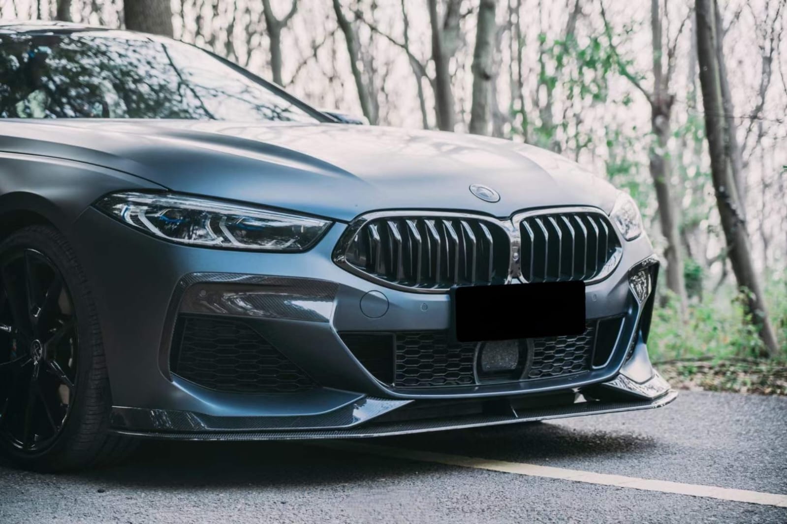 AERO CARBON - BMW 8 SERIES G16 GRAN COUPE CARBON FIBRE FRONT LIP AC STYLE AERO CARBON