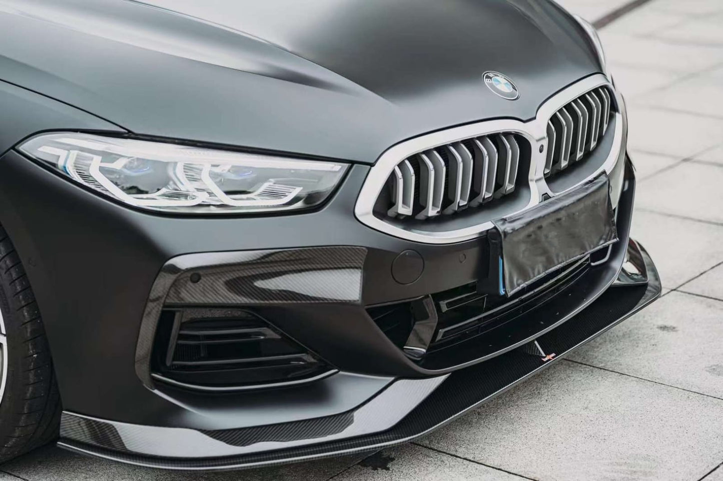 AERO CARBON - BMW 8 SERIES G16 GRAN COUPE CARBON FIBRE FRONT LIP AC STYLE AERO CARBON