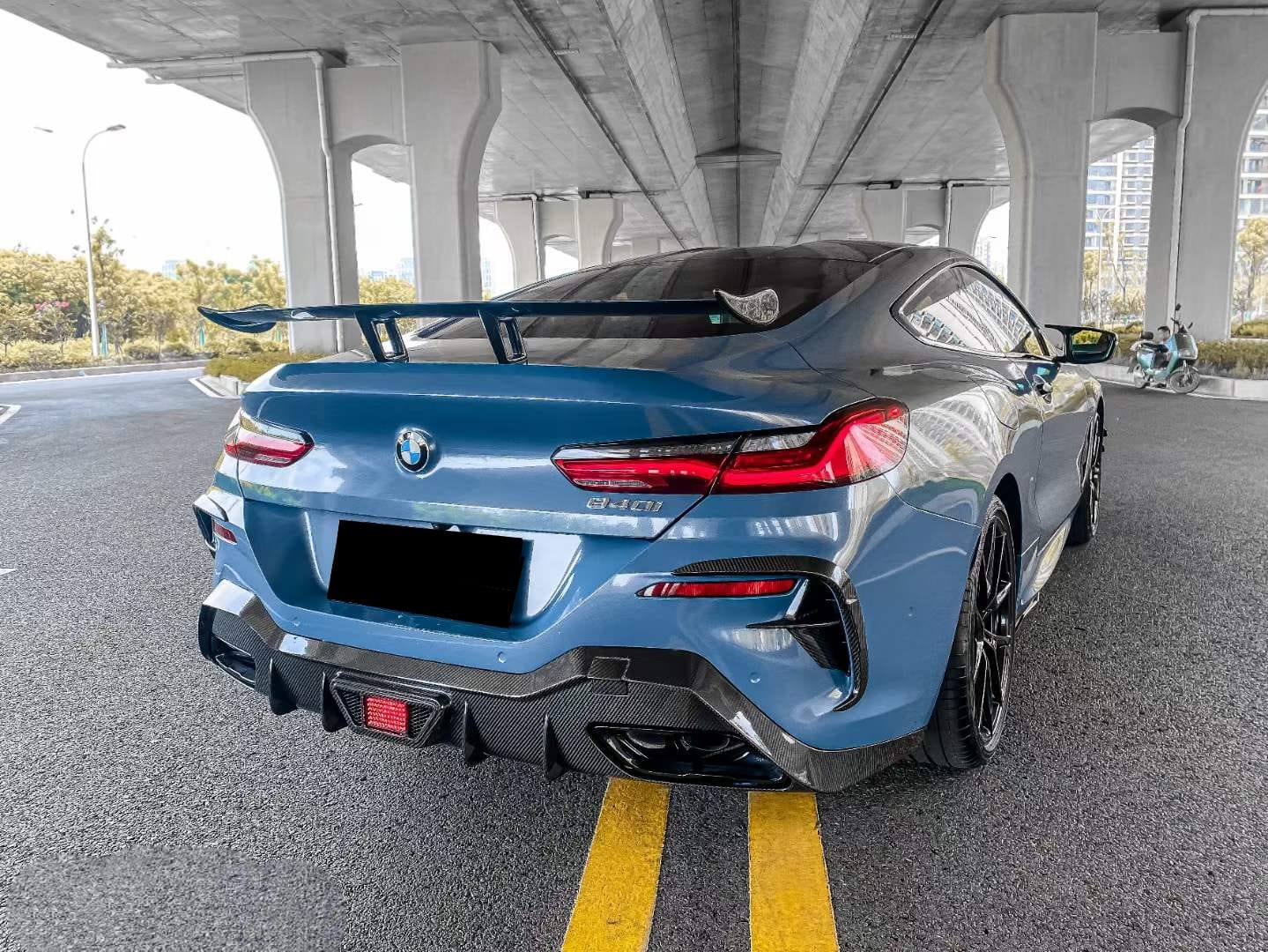 AERO CARBON - BMW 8 SERIES G16 GRAN COUPE CARBON FIBRE REAR DIFFUSER AC STYLE AERO CARBON