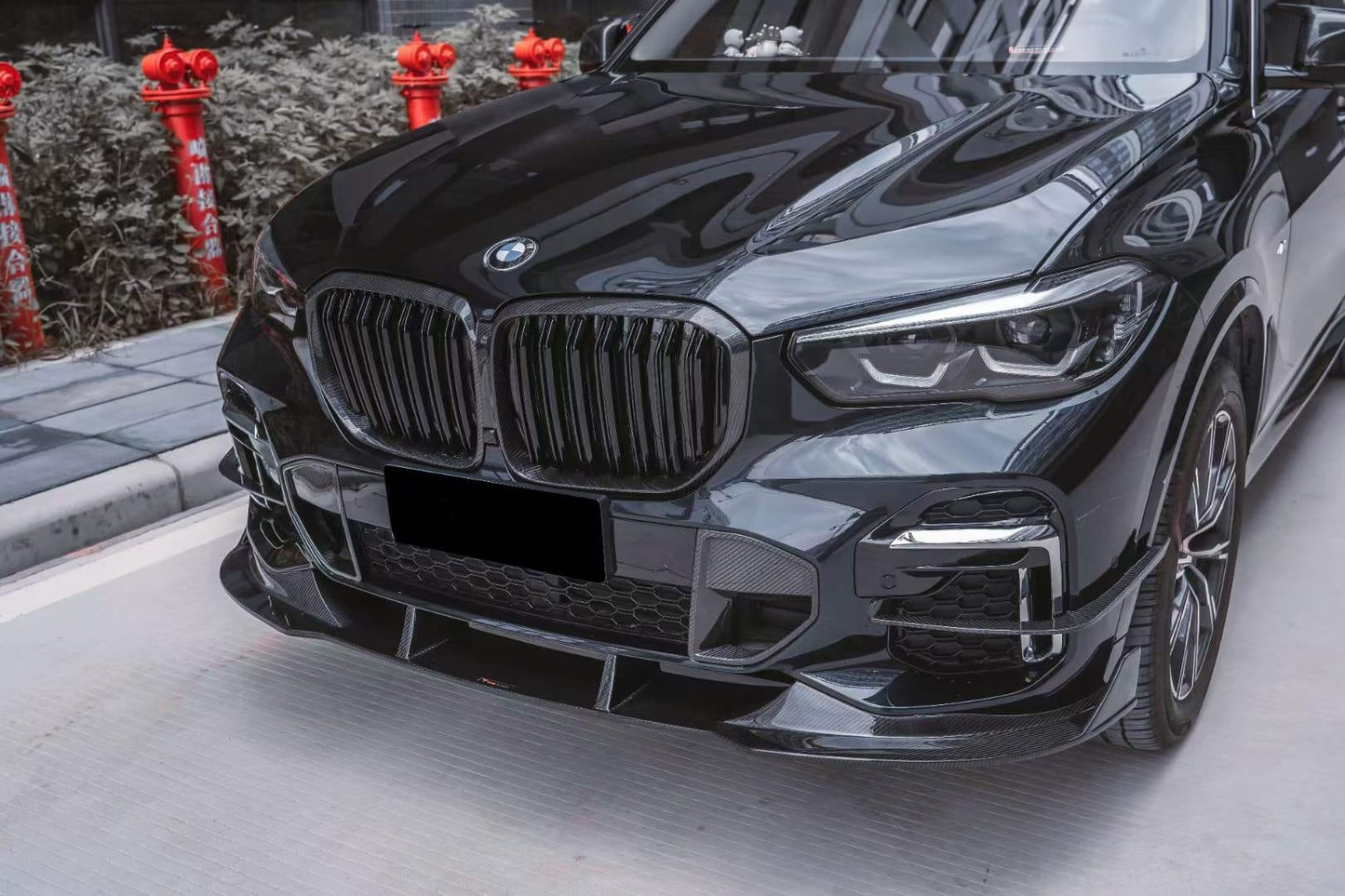 AERO CARBON - BMW X5 G05 DRY CARBON FIBRE FRONT LIP TK STYLE - Aero Carbon UK