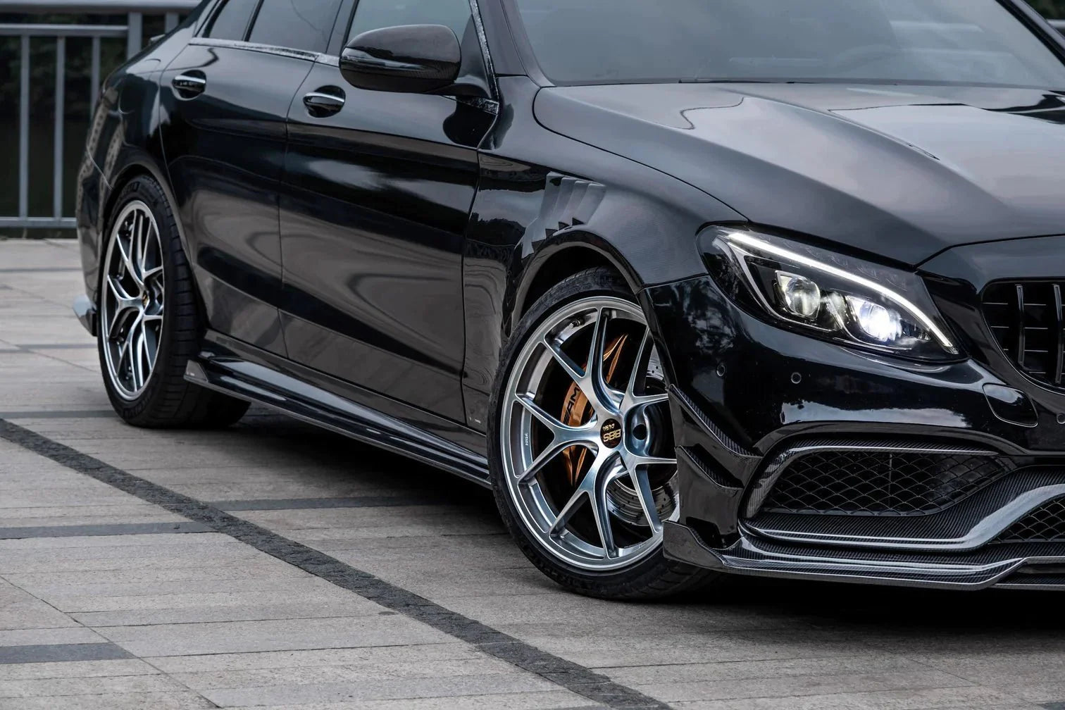 AERO CARBON - MERCEDES C CLASS W205 C63 C63S CARBON FIBRE SIDE SKIRTS - Aero Carbon UK