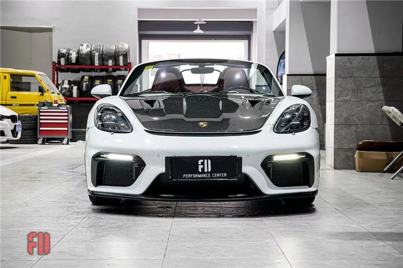 AERO CARBON - PORSCHE 718 CAYMAN TO GT4 CONVERSION FRONT BUMPER - Aero Carbon UK