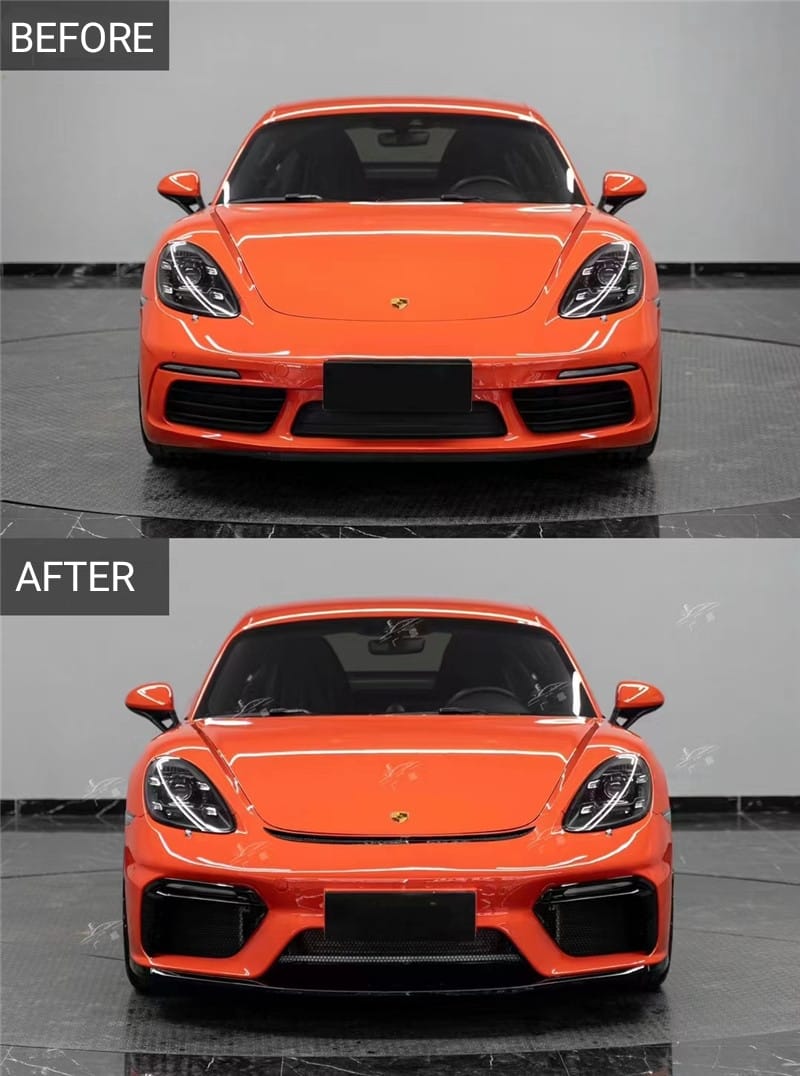 AERO CARBON - PORSCHE 718 CAYMAN TO GT4 CONVERSION FRONT BUMPER - Aero Carbon UK