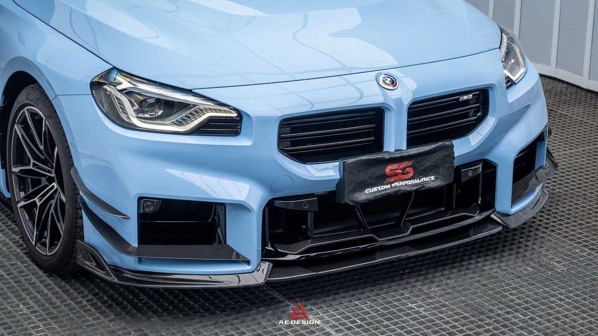 AERO DESIGN - BMW M2 G87 DRY CARBON FIBRE FRONT LIP V2 - Aero Carbon UK