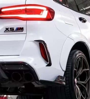 AERO DESIGN - BMW X5M F95 CARBON FIBRE REAR CANARDS - Aero Carbon UK