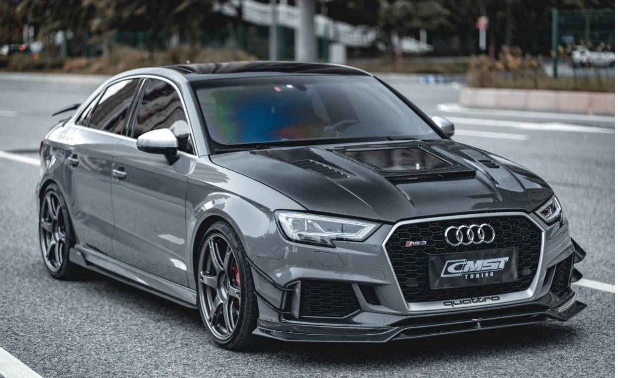 CMST - AUDI RS3 8V CARBON FIBRE FRONT LIP SPLITTER - Aero Carbon UK