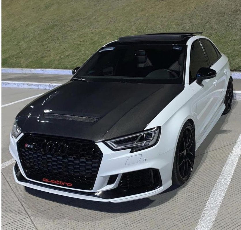 CMST - AUDI RS3 S3 A3 8V CARBON FIBRE BONNET HOOD V1 - Aero Carbon UK