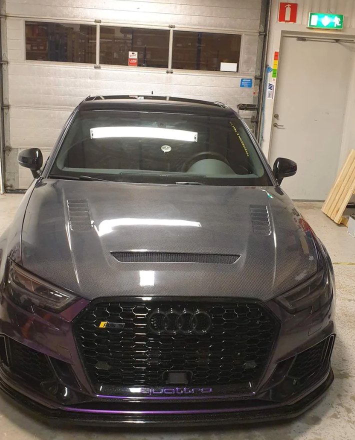 CMST - AUDI RS3 S3 A3 8V CARBON FIBRE BONNET HOOD V2 - Aero Carbon UK