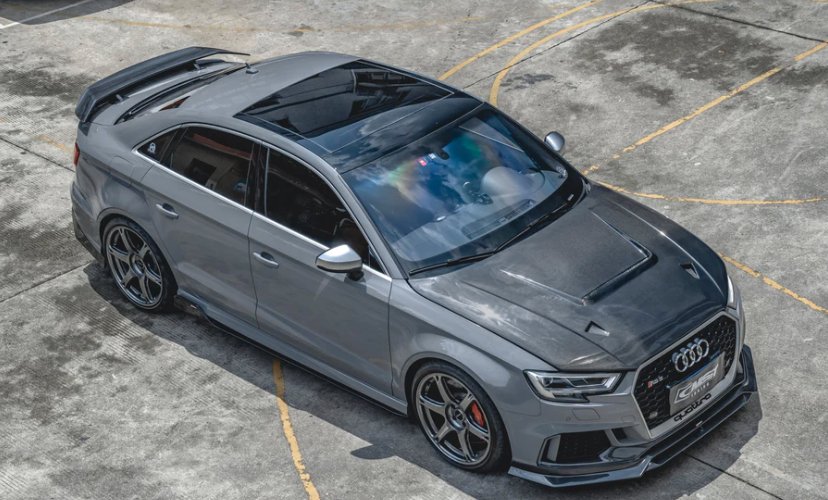 CMST - AUDI RS3 S3 A3 8V CARBON FIBRE BONNET HOOD V4 - Aero Carbon UK