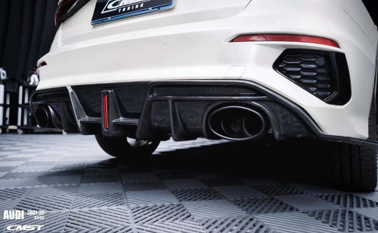 CMST - AUDI RS3 S3 A3 8Y CARBON FIBRE REAR DIFFUSER - Aero Carbon UK