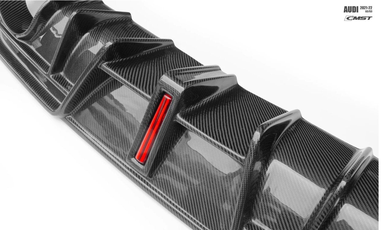 CMST - AUDI RS3 S3 A3 8Y CARBON FIBRE REAR DIFFUSER - Aero Carbon UK