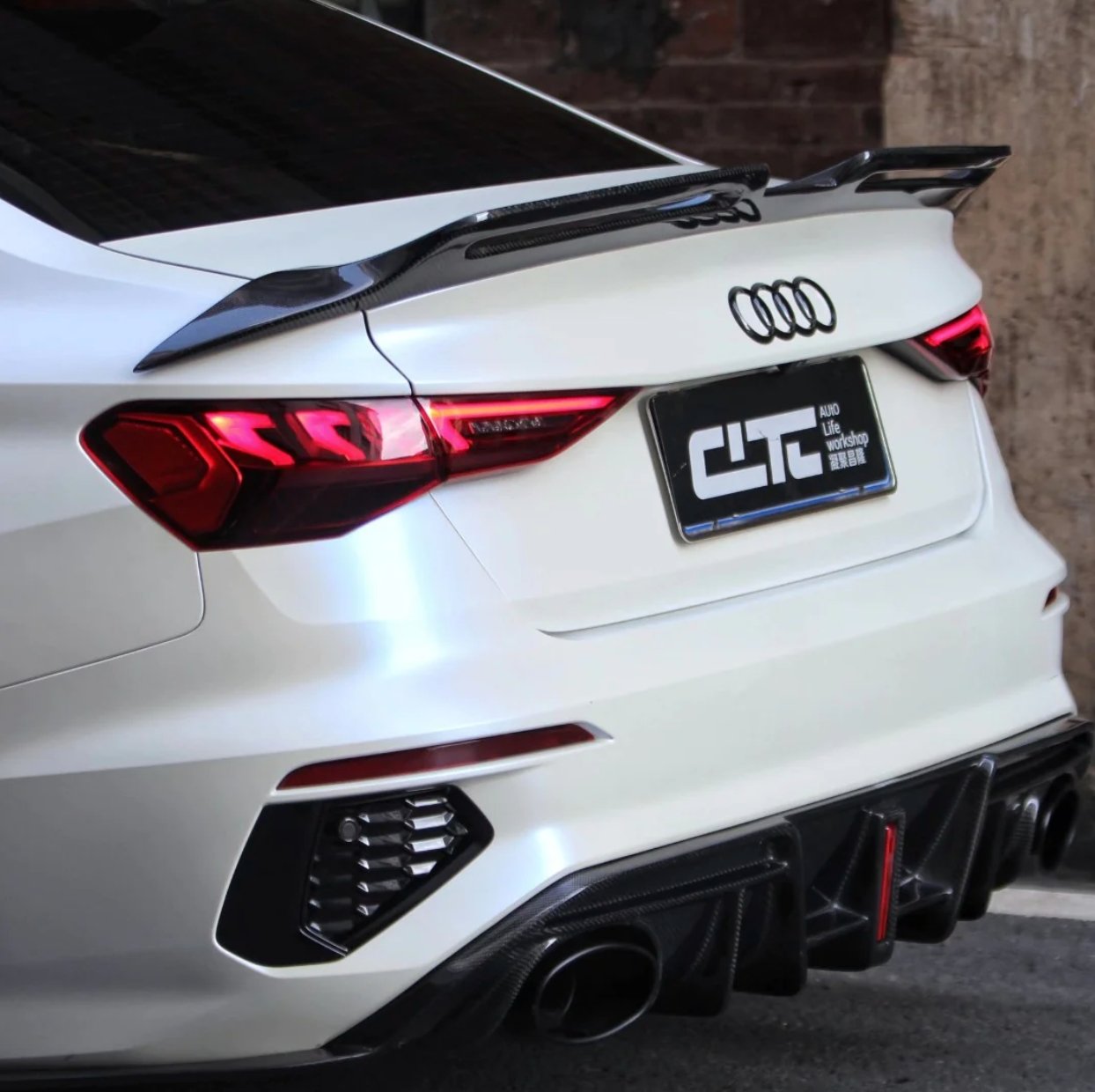 CMST - AUDI RS3 S3 A3 8Y CARBON FIBRE REAR SPOILER - Aero Carbon UK