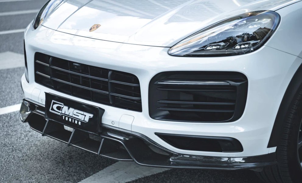 CMST - PORSCHE CAYENNE COUPE 9Y3 CARBON FIBRE FRONT LIP SPLITTER - Aero Carbon UK