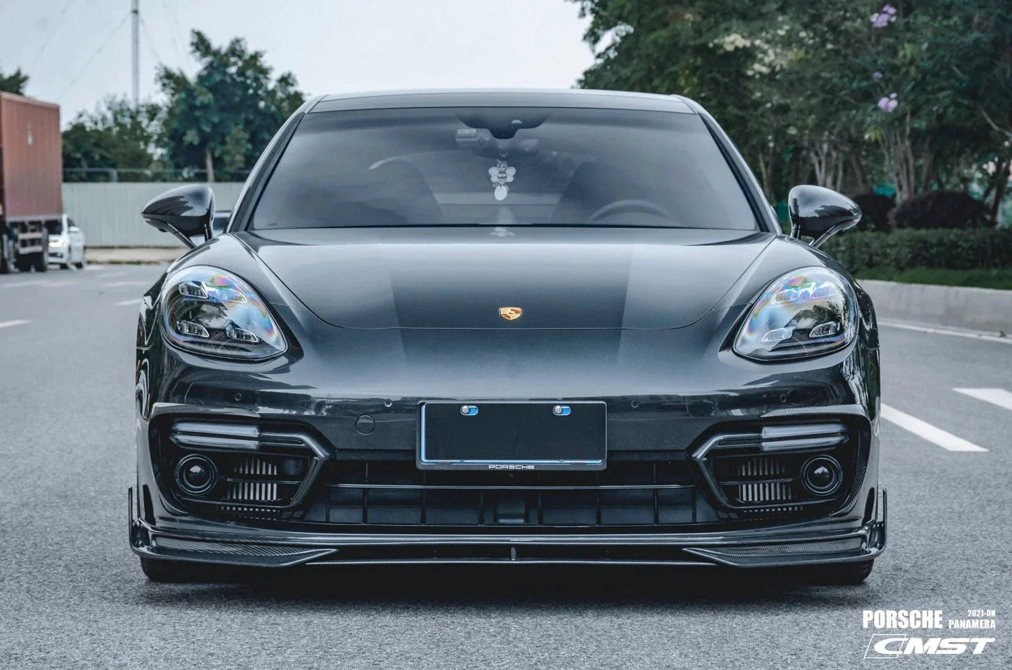 CMST - PORSCHE PANAMERA 971 / TURBO / GTS 2021-22 CARBON FIBRE FRONT LIP - Aero Carbon UK