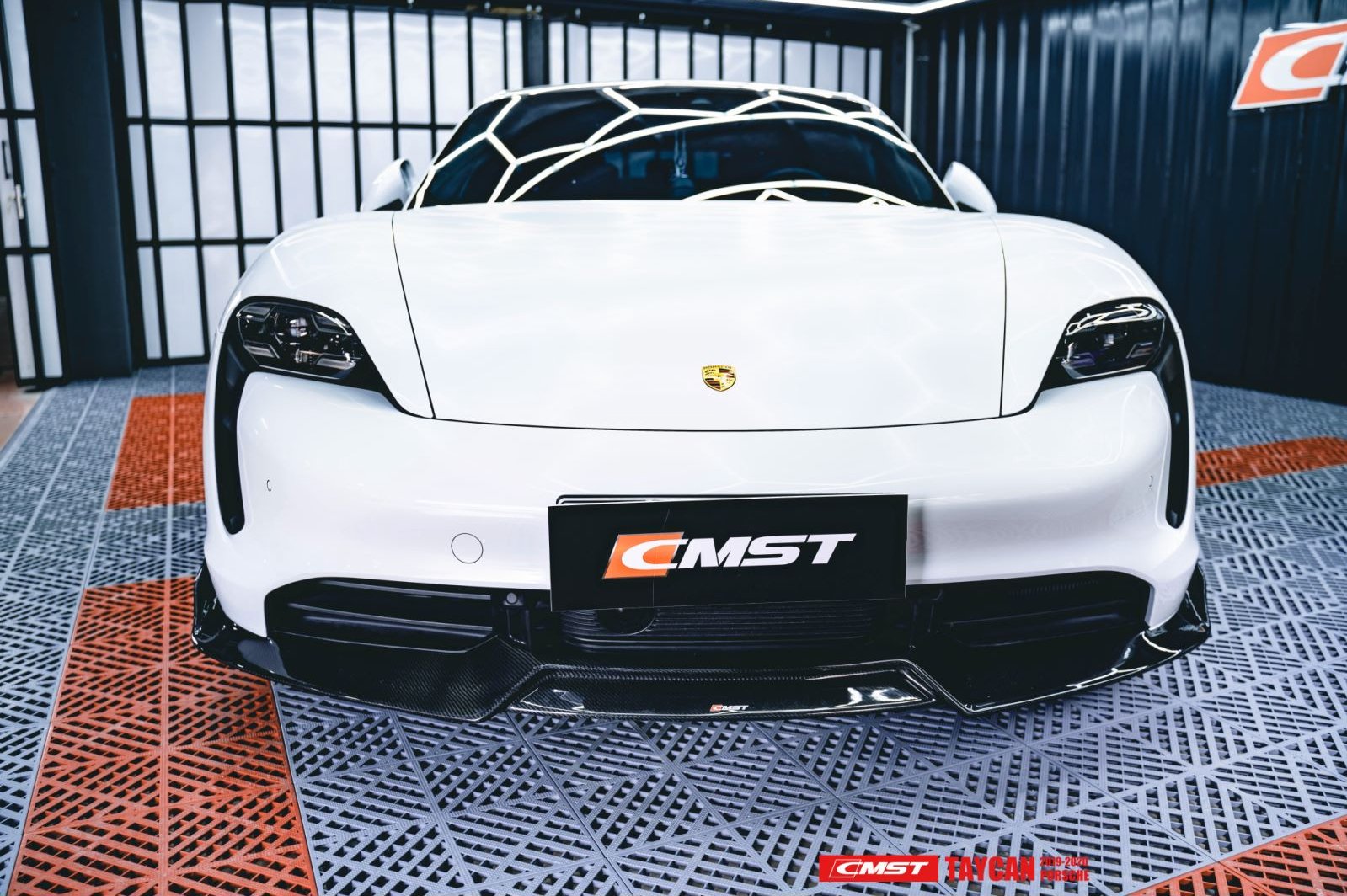 CMST - PORSCHE TAYCAN CARBON FIBRE FRONT LIP - Aero Carbon UK