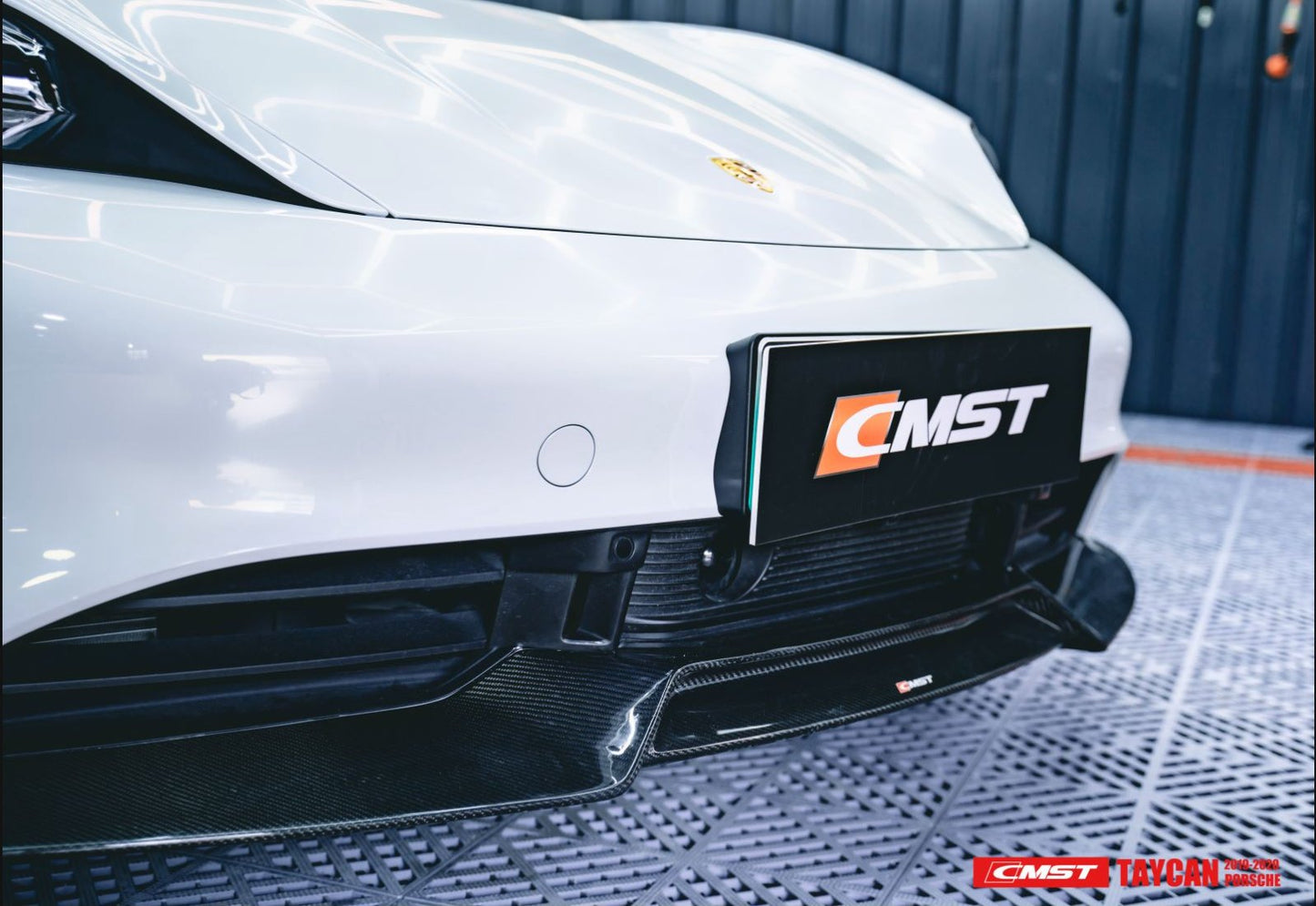 CMST - PORSCHE TAYCAN CARBON FIBRE FRONT LIP - Aero Carbon UK