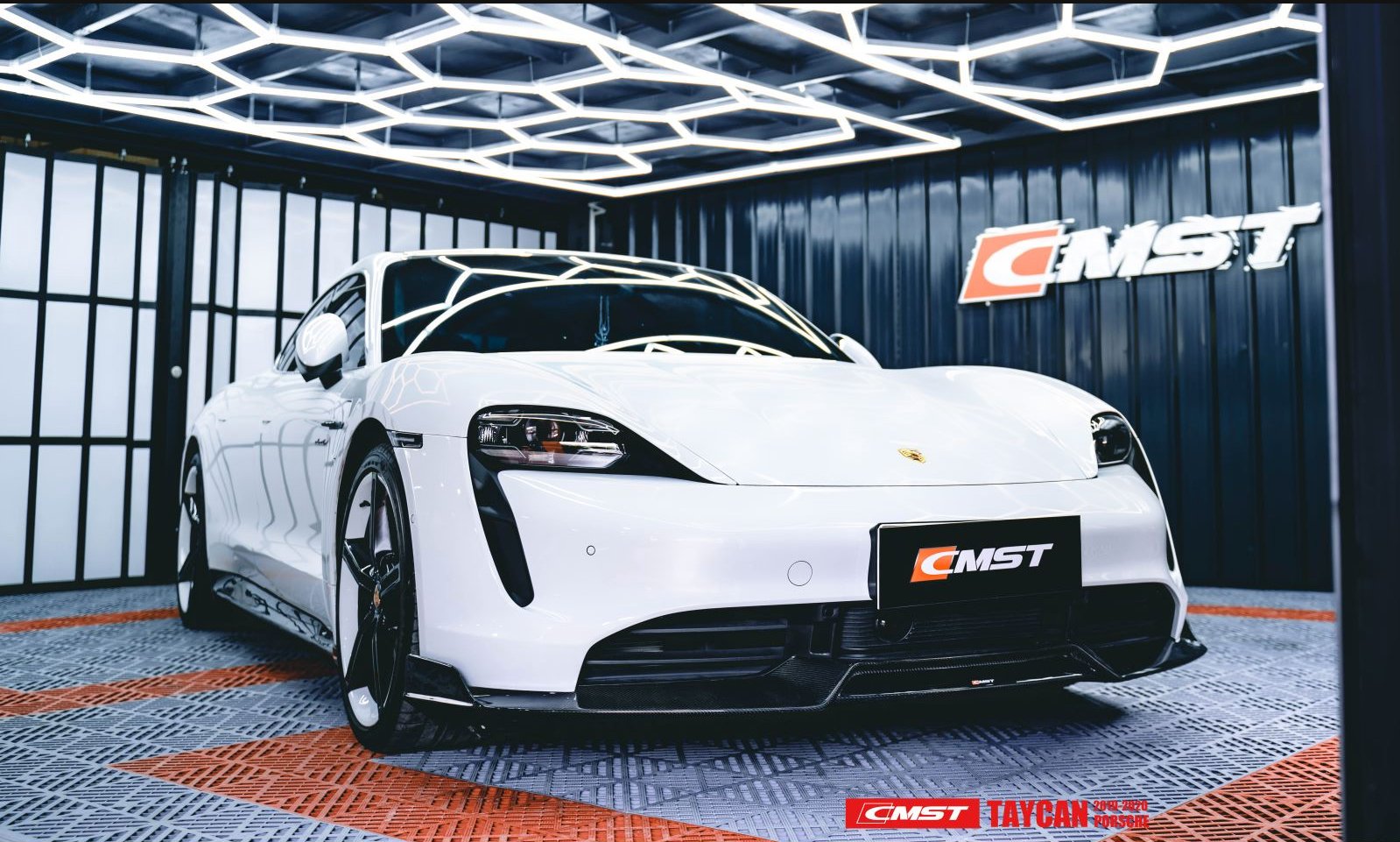 CMST - PORSCHE TAYCAN CARBON FIBRE FRONT LIP - Aero Carbon UK