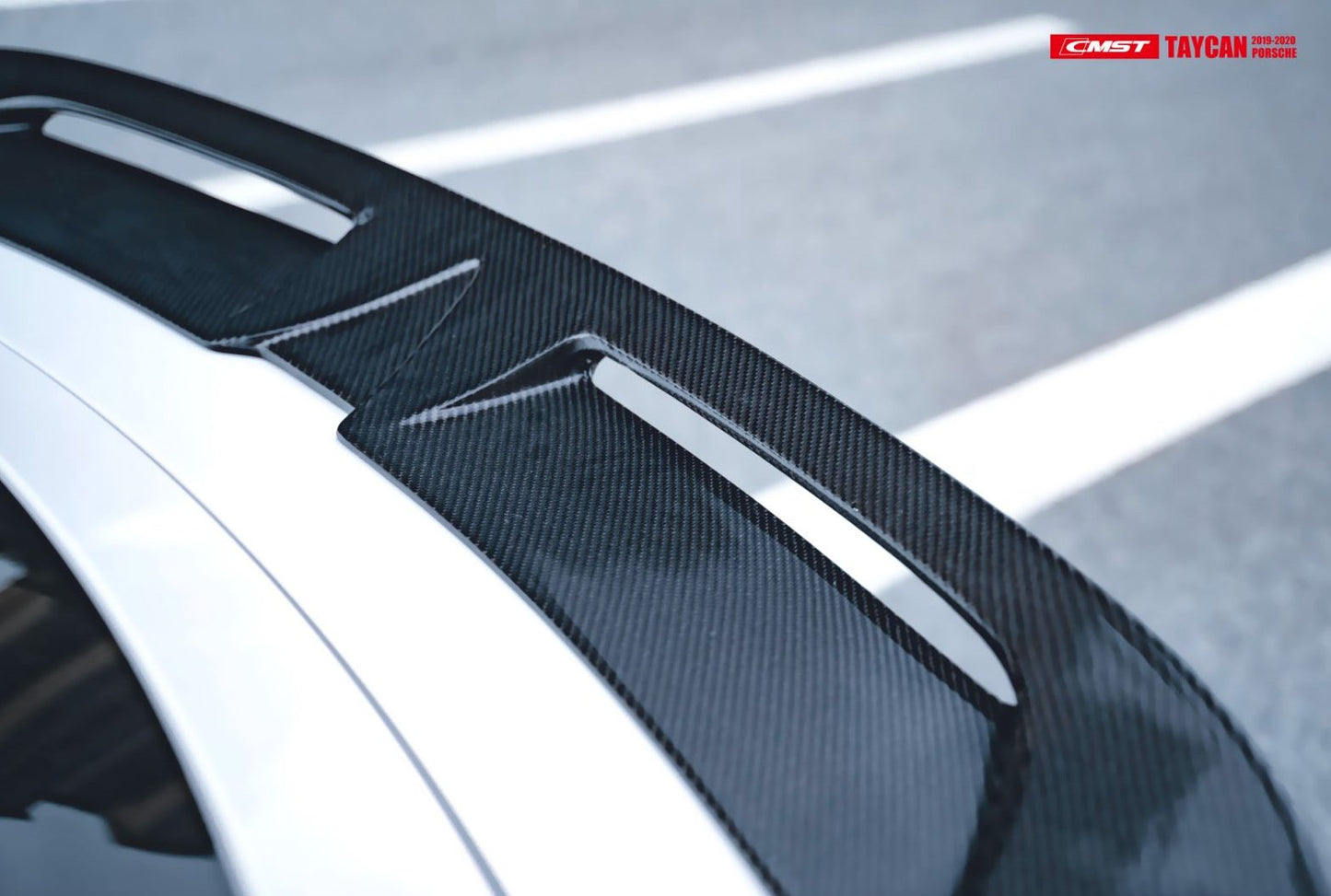 CMST - PORSCHE TAYCAN CARBON FIBRE REAR SPOILER - Aero Carbon UK