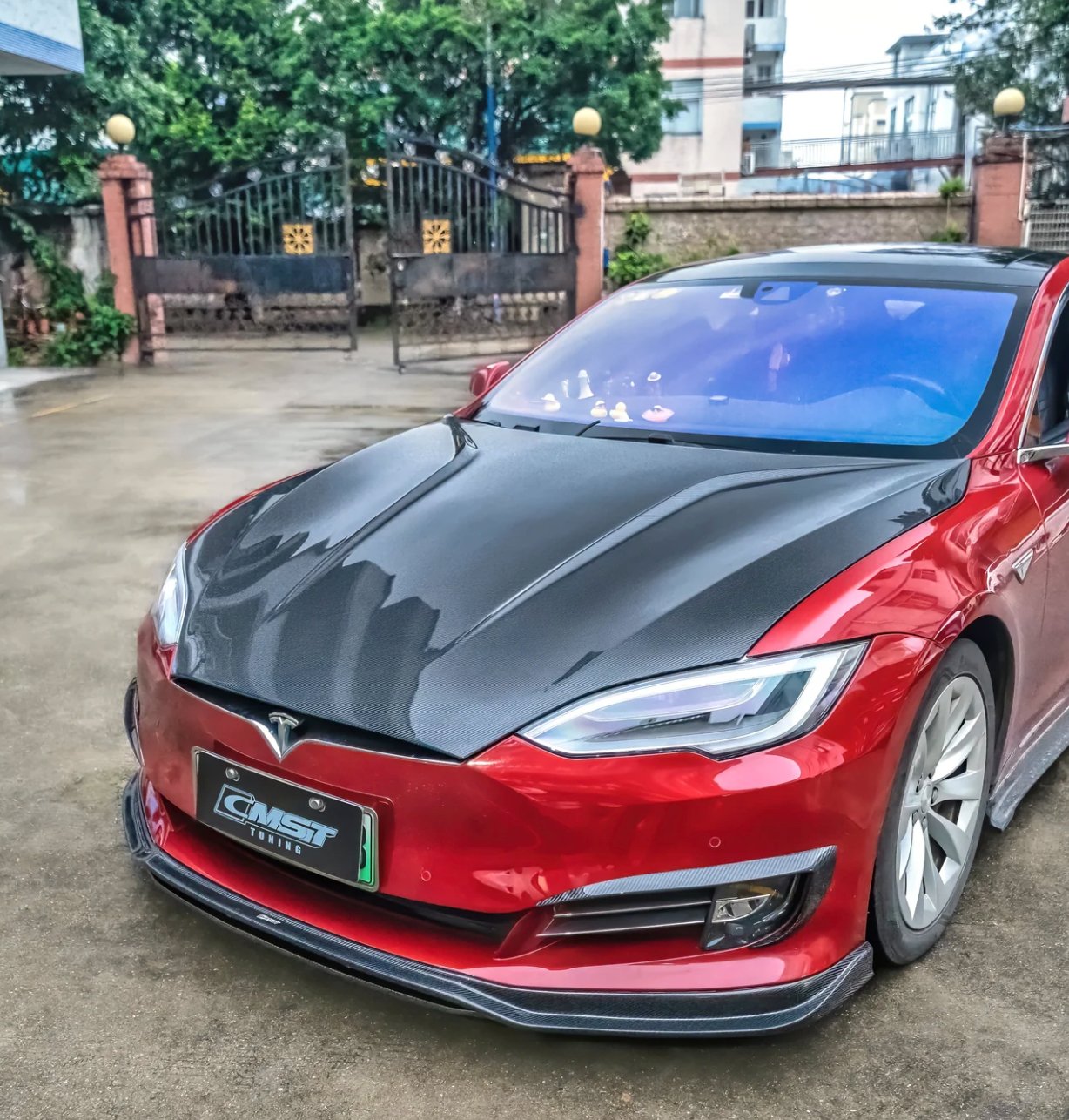 CMST - TESLA MODEL S CARBON FIBRE BONNET HOOD - Aero Carbon UK