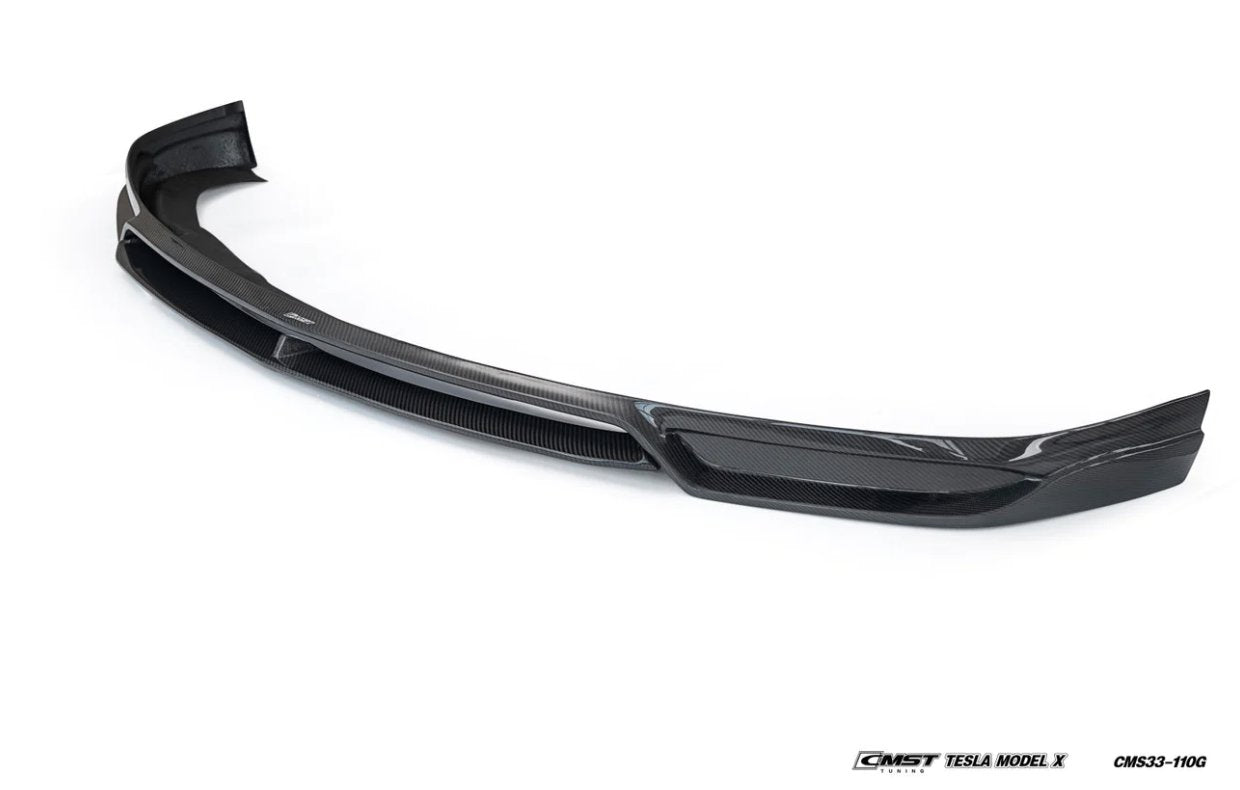 CMST - TESLA MODEL X CARBON FIBRE FRONT LIP SPLITTER - Aero Carbon UK