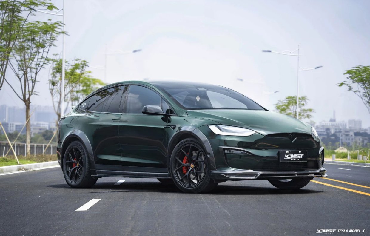 CMST - TESLA MODEL X CARBON FIBRE SIDE SKIRTS - Aero Carbon UK