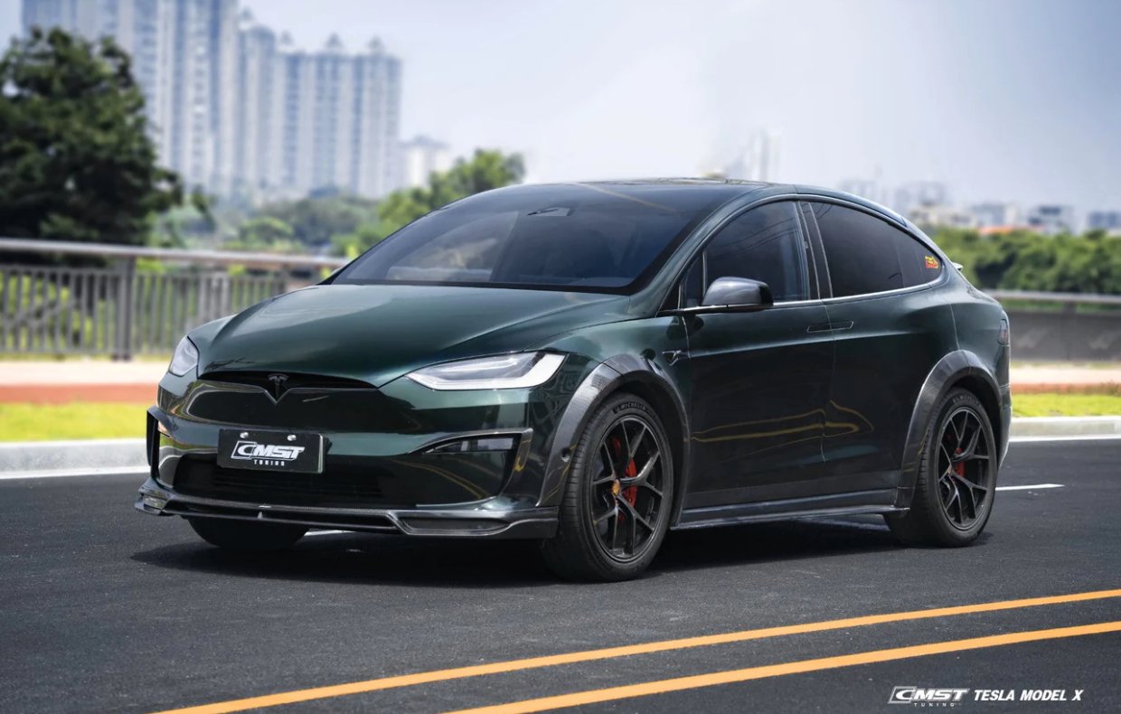 CMST - TESLA MODEL X CARBON FIBRE SIDE SKIRTS - Aero Carbon UK