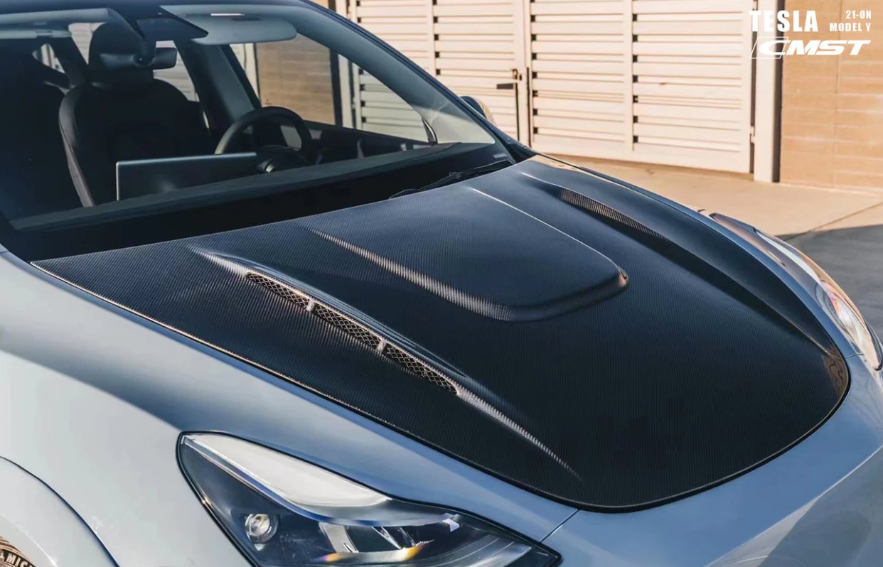 CMST - TESLA MODEL Y CARBON FIBRE BONNET HOOD - Aero Carbon UK