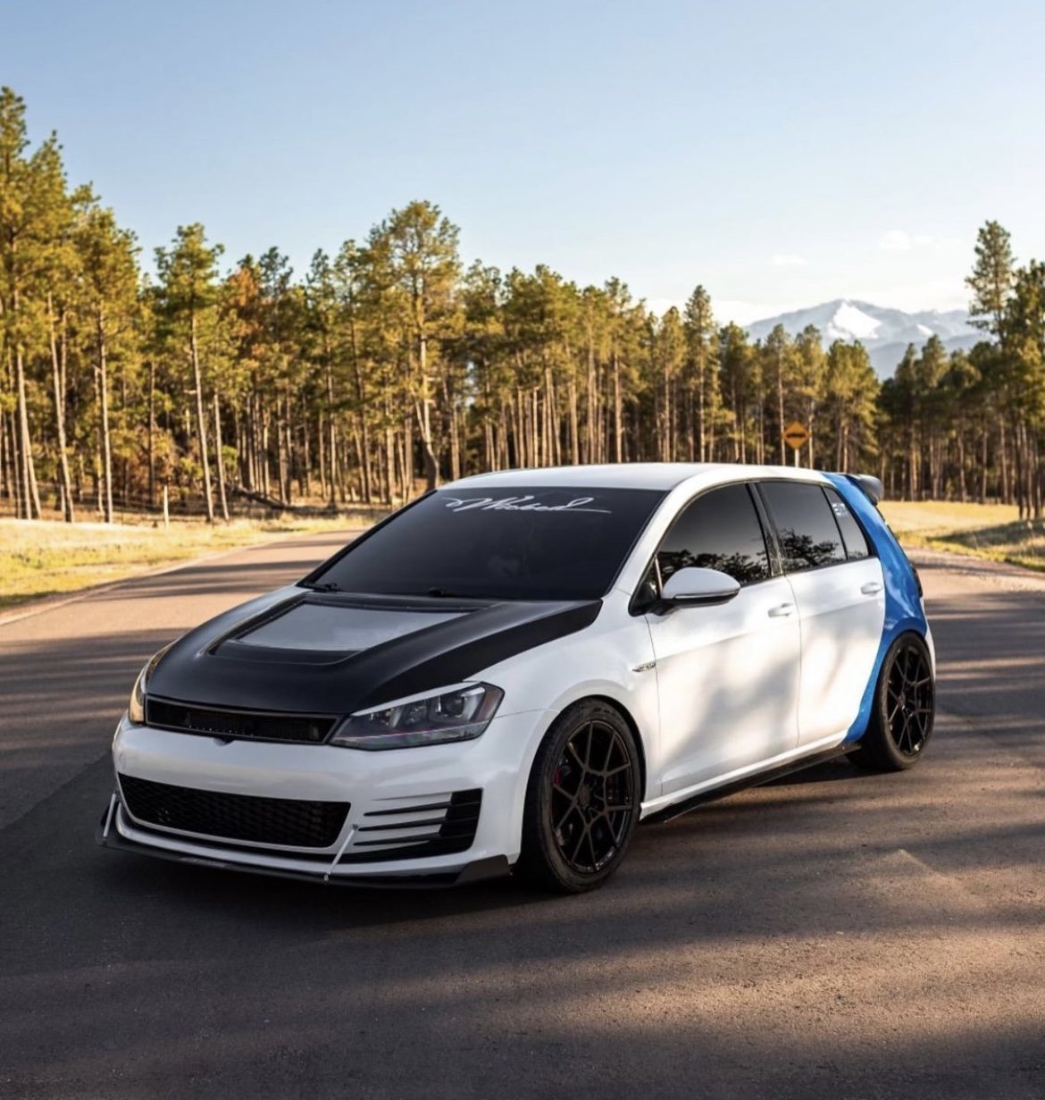 CMST - VOLKSWAGEN GOLF GTI / GOLF R MK7 MK7.5 CARBON FIBRE PVC TRANSPARENT BONNET HOOD - Aero Carbon UK