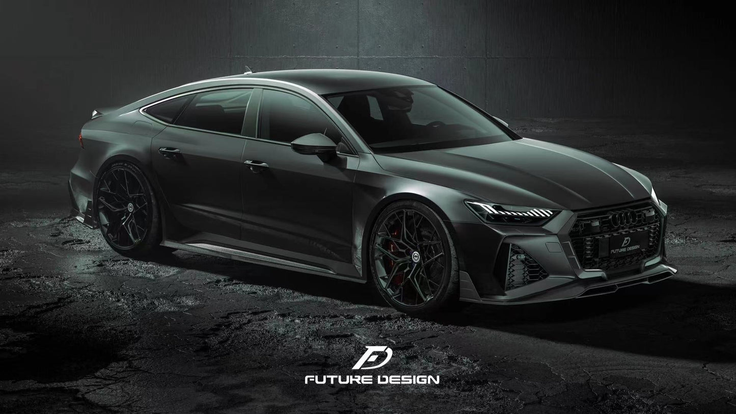 FUTURE DESIGN - AUDI A7 S7 RS7 C8 DRY CARBON FIBRE SIDE SKIRTS - Aero Carbon UK