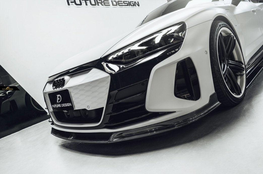 FUTURE DESIGN - AUDI E-TRON GT DRY CARBON FIBRE FRONT LIP - Aero Carbon UK