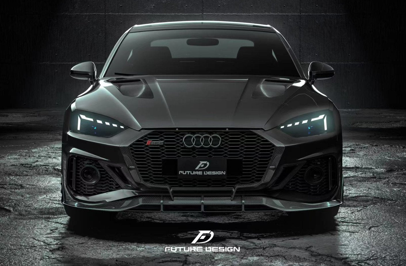 FUTURE DESIGN - AUDI RS5 S5 A5 B9 B9.5 2017-23 CARBON FIBRE BONNET - Aero Carbon UK