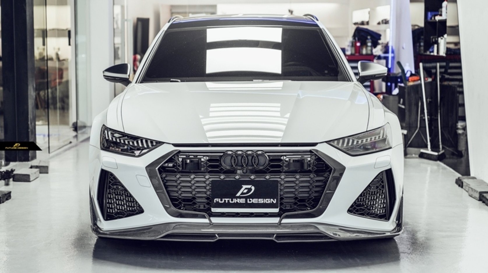 FUTURE DESIGN - AUDI RS6 RS7 C8 CARBON FIBRE FRONT LIP SPLITTER - Aero Carbon UK