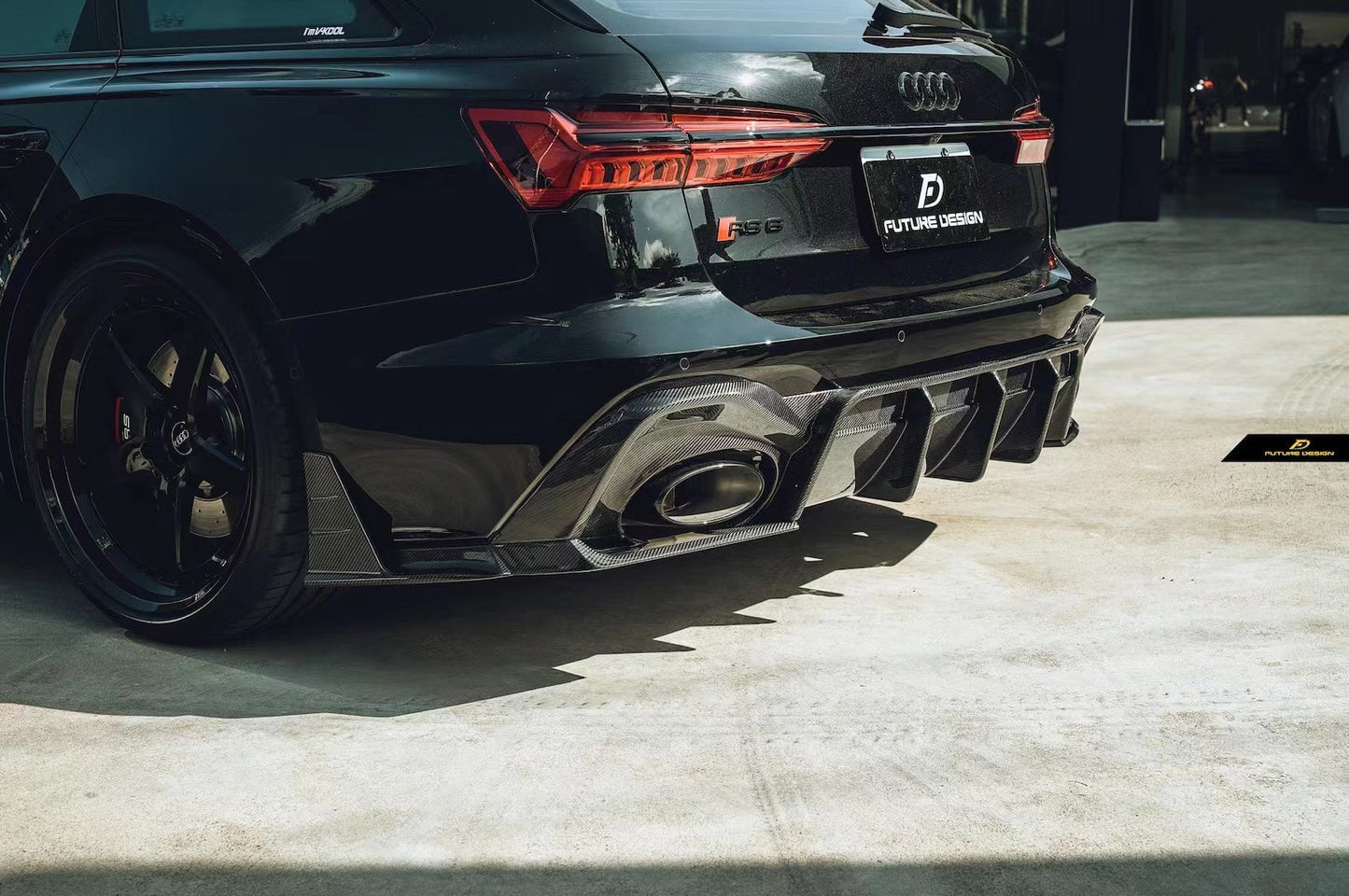 FUTURE DESIGN - AUDI RS6 RS7 C8 DRY CARBON FIBRE REAR DIFFUSER & CANARDS ( BLAZE KIT) - Aero Carbon UK