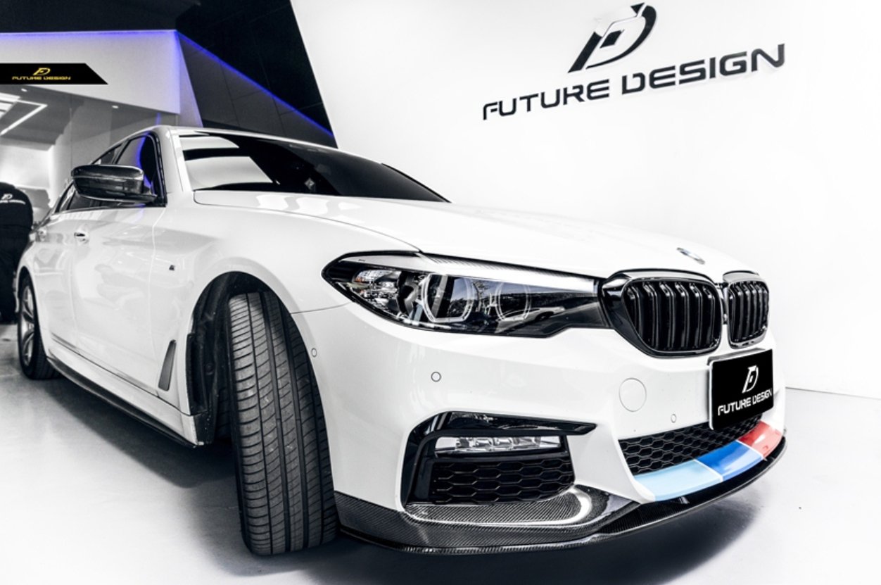 FUTURE DESIGN - BMW 5 SERIES G30 PRE LCI CARBON FIBRE FRONT LIP ( MP STYLE ) - Aero Carbon UK