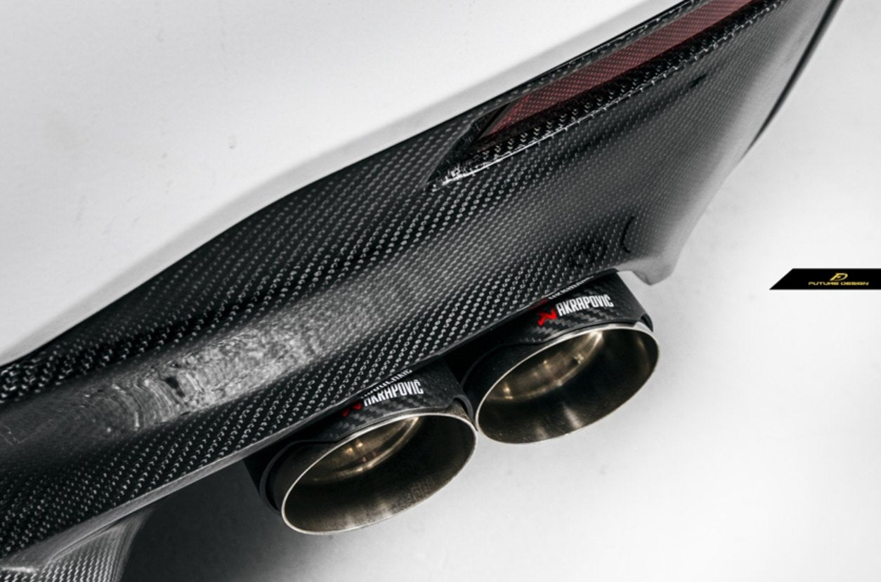 FUTURE DESIGN - BMW 5 SERIES G30 PRE LCI CARBON FIBRE REAR DIFFUSER ( FD STYLE ) - Aero Carbon UK