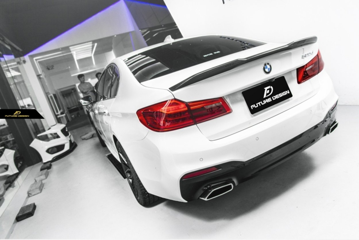 FUTURE DESIGN - BMW 5 SERIES G30 PRE LCI CARBON FIBRE REAR SPOILER ( CS STYLE ) - Aero Carbon UK