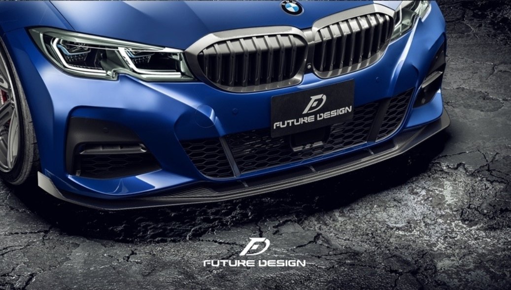 FUTURE DESIGN - BMW G20 3 SERIES CARBON FIBRE FRONT LIP GT STYLE - Aero Carbon UK