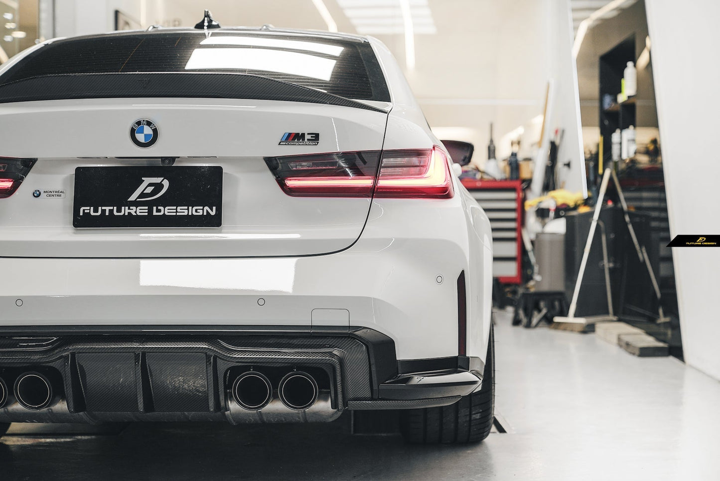 FUTURE DESIGN - BMW M3 G80 / G81 & BMW M4 G82 / G83 2021+ V1 CARBON FIBRE REAR DIFFUSER - Aero Carbon UK