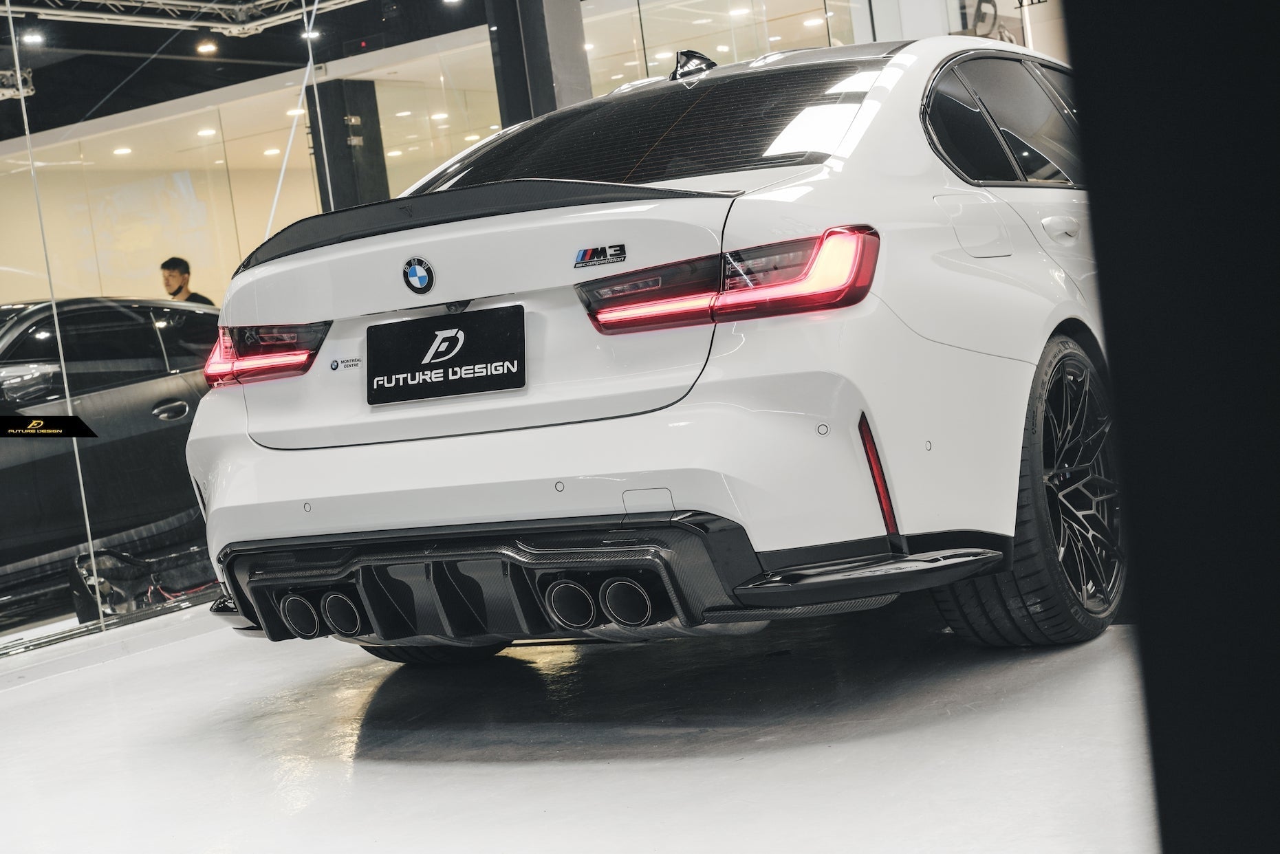 FUTURE DESIGN - BMW M3 G80 / G81 & BMW M4 G82 / G83 2021+ V1 CARBON FIBRE REAR DIFFUSER - Aero Carbon UK