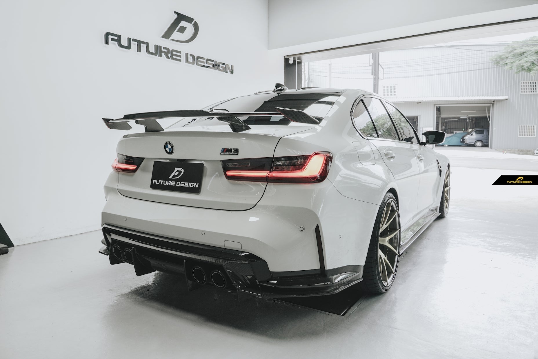 FUTURE DESIGN - BMW M3 G80 / G81 & BMW M4 G82 / G83 2021+ V2 CARBON FIBRE REAR DIFFUSER - Aero Carbon UK