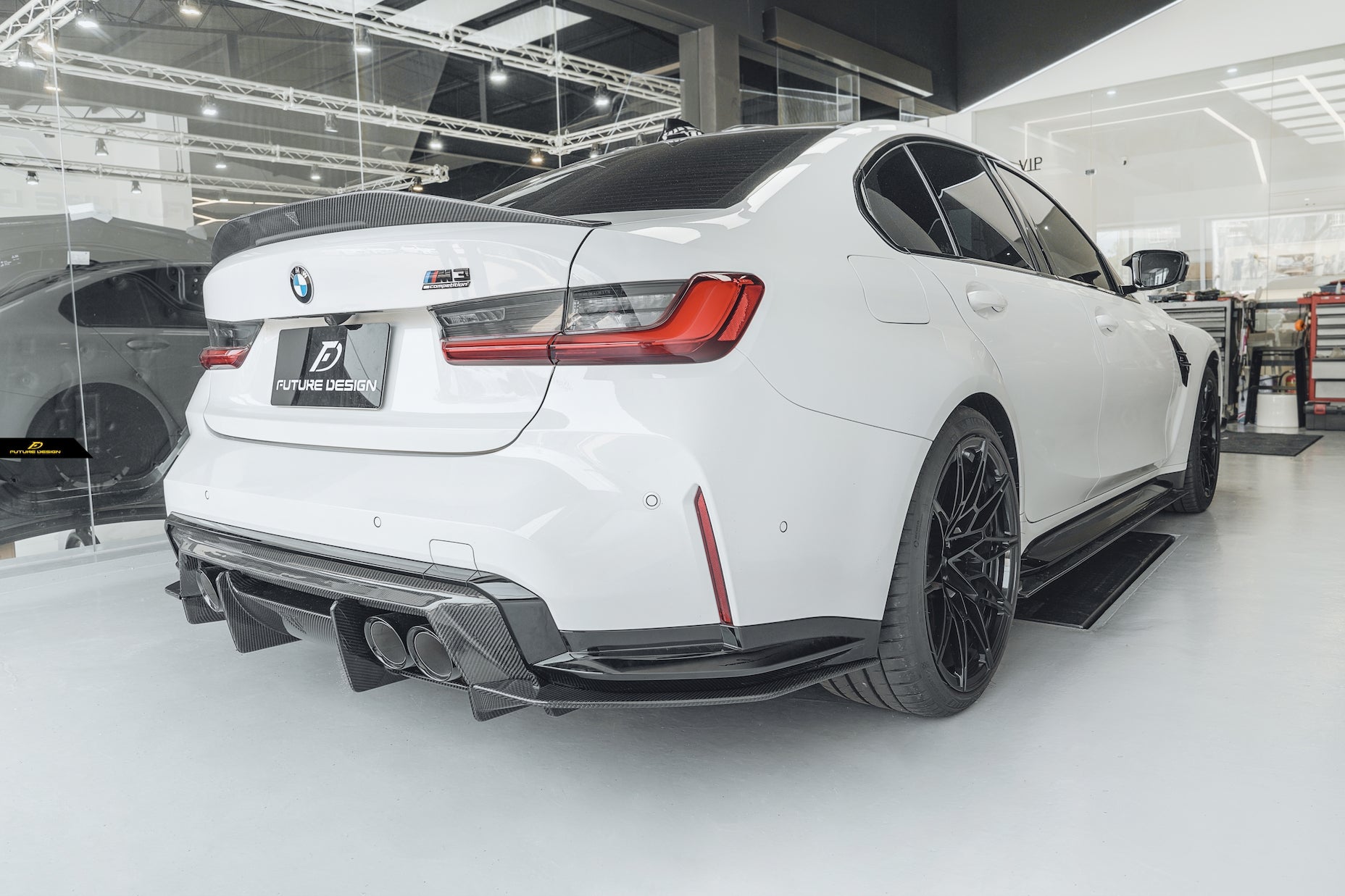 FUTURE DESIGN - BMW M3 G80 / G81 & BMW M4 G82 / G83 2021+ V2 CARBON FIBRE REAR DIFFUSER - Aero Carbon UK